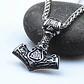 Collar Vikingo Mjölnir Valknut-flecha, Acero Inoxidable - Miniatura 7