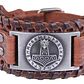 Pulsera Vikinga Mjölnir, Cuero Vegano Negro O Café - Miniatura 3