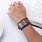 Pulsera Vikinga Mjölnir, Cuero Vegano Negro O Café - Miniatura 4