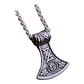 Collar Vikingo Hacha Tallada, Acero Inoxidable, Hombre - Miniatura 1
