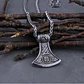 Collar Vikingo Hacha Tallada, Acero Inoxidable, Hombre - Miniatura 2