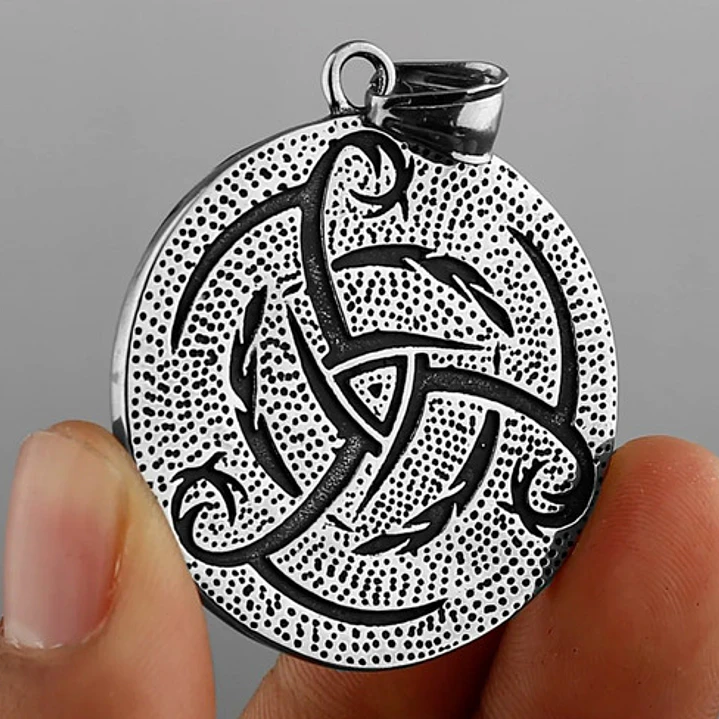 Medallón Vikingo Fenrir, Acero Inoxidable, Hombre 5