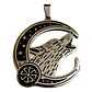Collar Vikingo Fenrir Moon, Acero Inoxidable, Hombre - Miniatura 1