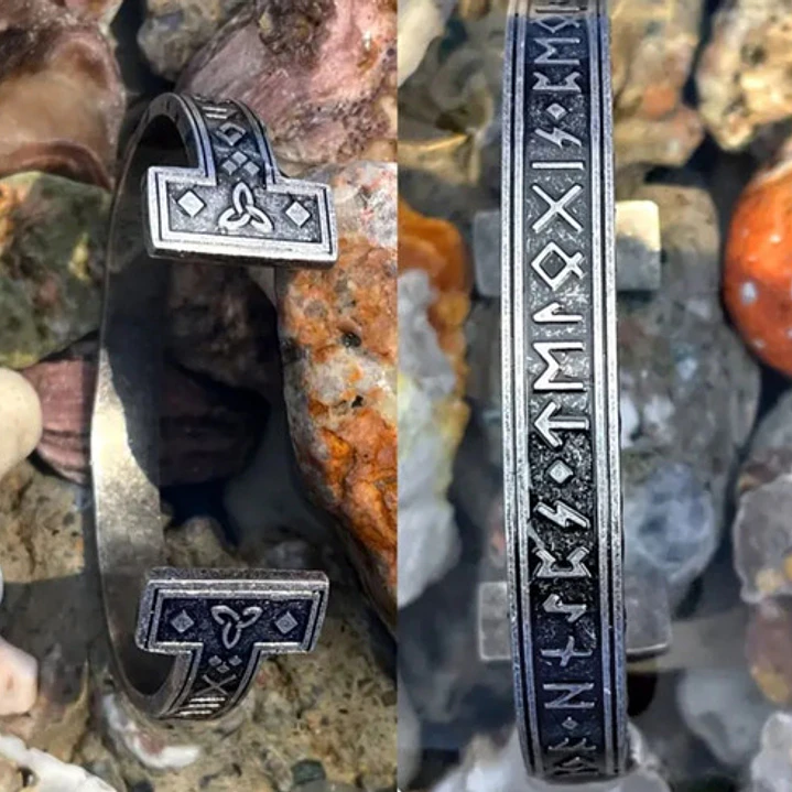 Brazalete Vikingo Runas, Estilo Vintage, Hombre 2