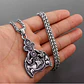 Collar Vikingo Drakkar-lobos, Acero Inoxidable, Hombre - Miniatura 2