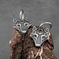 Aros Vikingos Lobo Nórdico Fenrir, Acero Inoxidable, Unisex - Miniatura 2