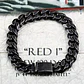 Pulsera Acero Trenzado Eslabón Cubano, Estilo Vintage - Miniatura 3