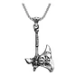 Collar Vikingo Hacha Vegvísir Calavera, Acero Inoxidable - Miniatura 1