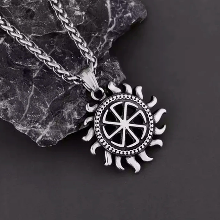 Collar Vikingo Sol Kolovrat, Acero Inoxidable, Unisex 5