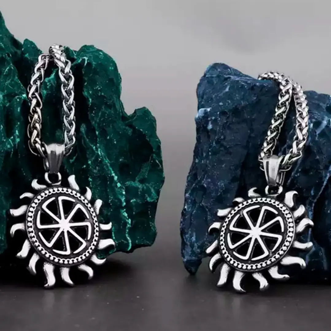 Collar Vikingo Sol Kolovrat, Acero Inoxidable, Unisex 6