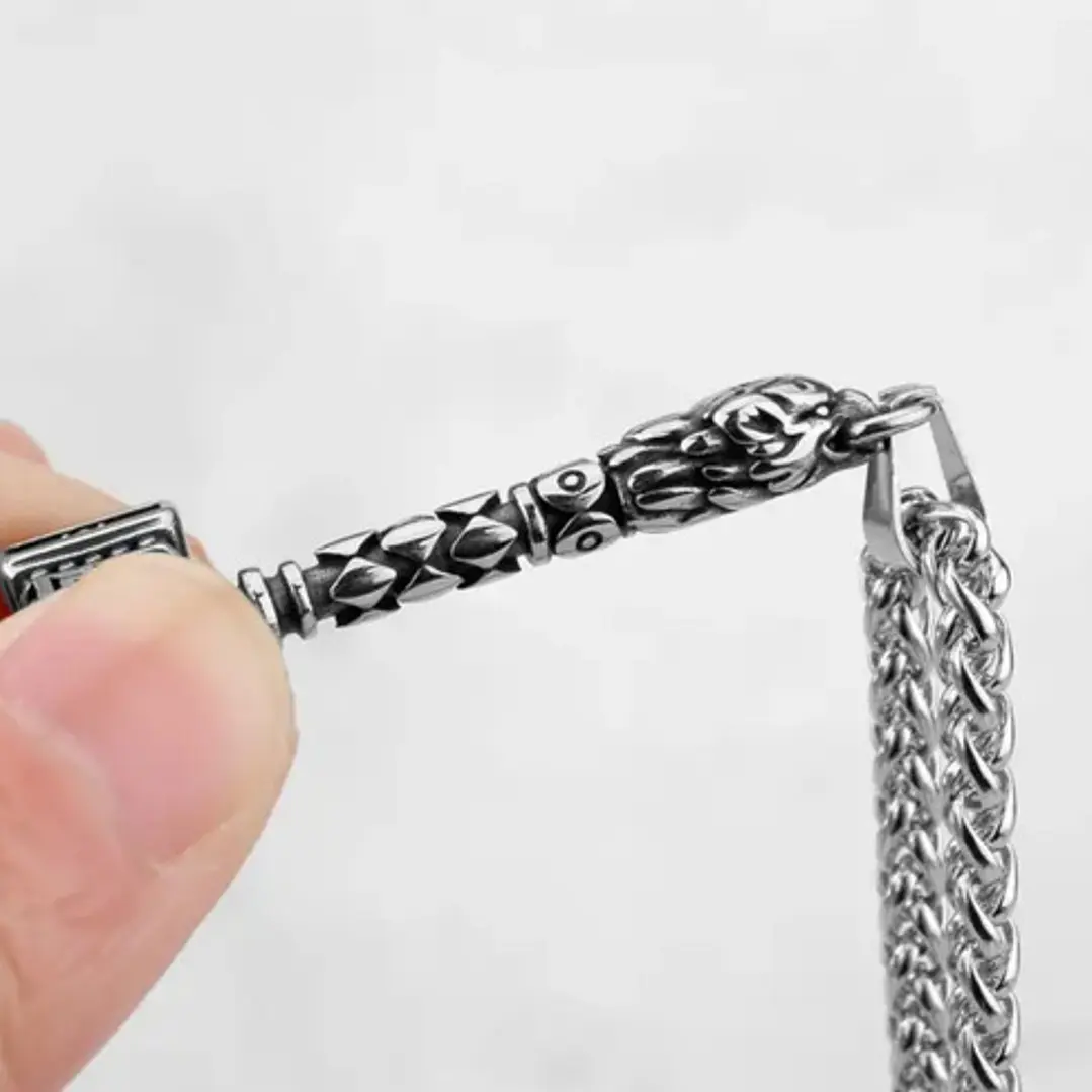 Collar Vikingo Mjölnir, Tamaño Pequeño Con Símbolo Valknut 8