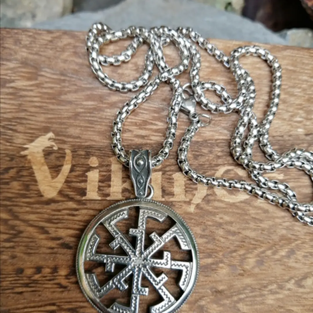 Collar Vikingo Kolovrat, Acero Inoxidable, Hombre-mujer 2