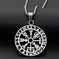 Collar Vikingo Runa Vegvísir, Acero Inoxidable, Hombre - Miniatura 3