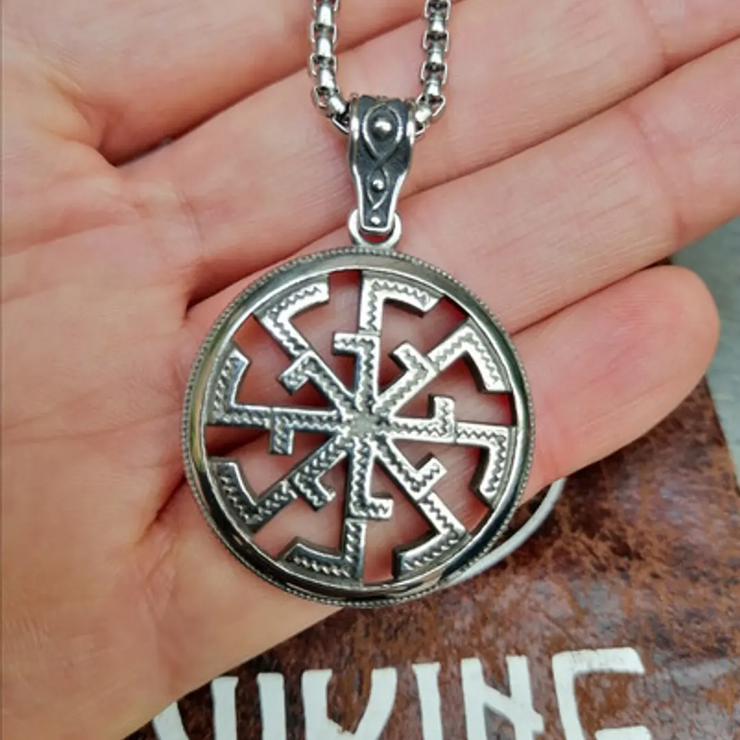 Collar Vikingo Kolovrat, Acero Inoxidable, Hombre-mujer 5