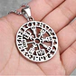 Collar Vikingo Runa Vegvísir, Acero Inoxidable, Hombre - Miniatura 7