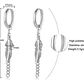 Aros Pluma Cadena, Oreja Con Perforación, Acero Inox. - Miniatura 4