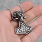 Collar Vikingo Mjölnir Valknut-cabra, Acero Inoxidable - Miniatura 2