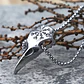 Collar Vikingo Nordic Crow Runa Aegishjalmur, Acero Inox. - Miniatura 3