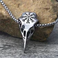 Collar Vikingo Nordic Crow Runa Aegishjalmur, Acero Inox. - Miniatura 4