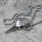 Collar Vikingo Nordic Crow Runa Aegishjalmur, Acero Inox. - Miniatura 5