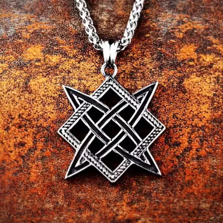 Collar Square Celtic Knot, Acero Inoxidable, Hombre 3