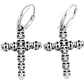 Aros Rock Cruz De Calaveras, Acero Inoxidable, Unisex - Miniatura 1