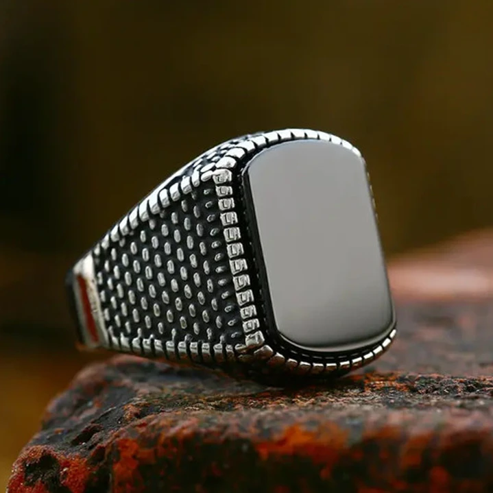 Anillo Classic France, Acero Inoxidable Y Ónix, Hombre 3