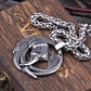 Collar Vikingo Cuervo, Acero Inoxidable, Unisex - Miniatura 4