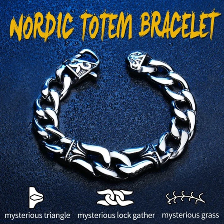 Pulsera Eslabón Cubano-nudo, Acero Inoxidable, Hombre 7