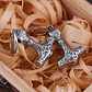 Aros Vikingos Martillo De Thor, Acero Inoxidable, Unisex - Miniatura 3