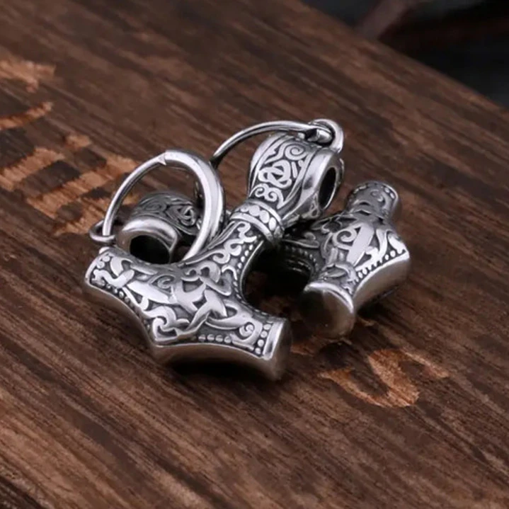 Aros Vikingos Martillo De Thor, Acero Inoxidable, Unisex 5