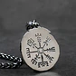 Collar Vikingo Vegvísir-valknut, Acero Inoxidable - Miniatura 4