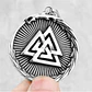 Collar Vikingo Vegvísir-valknut, Acero Inoxidable - Miniatura 7
