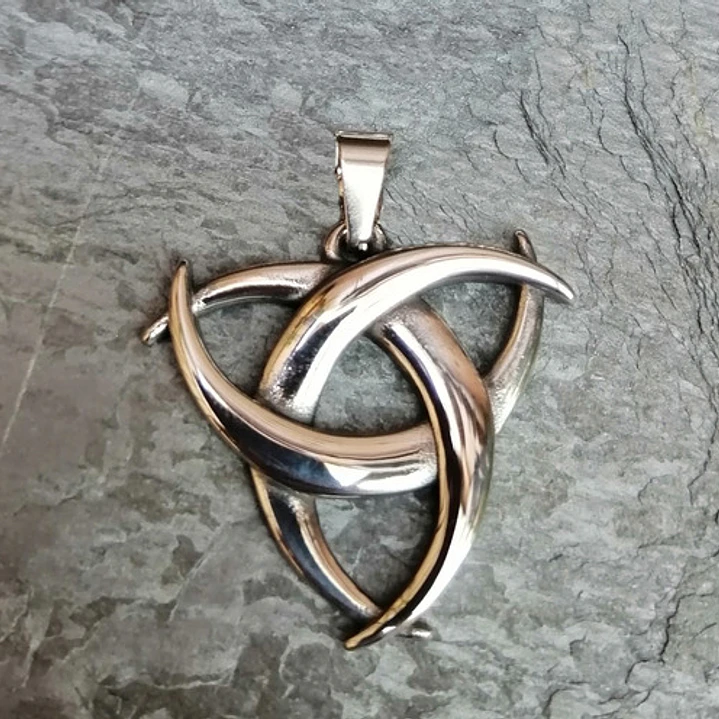 Collar Vikingo Triple Cuerno De Odín, Acero Inoxidable 2