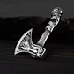 Collar Vikingo Hacha-fenrir, Tamaño Pequeño, Acero Inox. - Miniatura 4