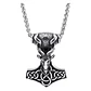Collar Vikingo Mjölnir-macho Cabrío, Acero Inoxidable - Miniatura 1