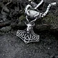 Collar Vikingo Mjölnir-macho Cabrío, Acero Inoxidable - Miniatura 3
