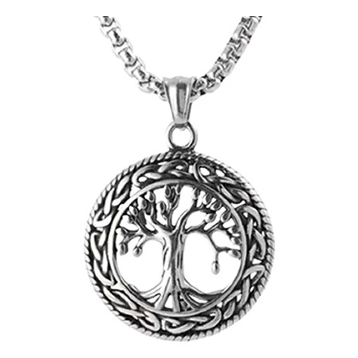 Collar Vikingo Árbol De La Vida, Acero Inoxidable, Unisex 1