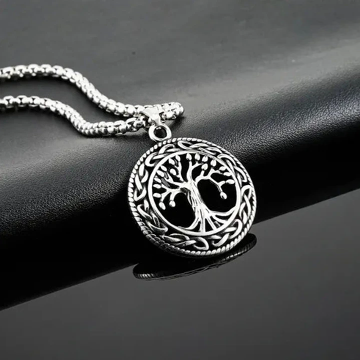 Collar Vikingo Árbol De La Vida, Acero Inoxidable, Unisex 4
