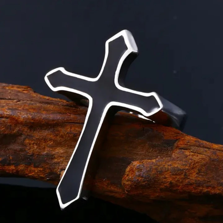 Anillo Big Cross, Acero Inoxidable, Unisex 5