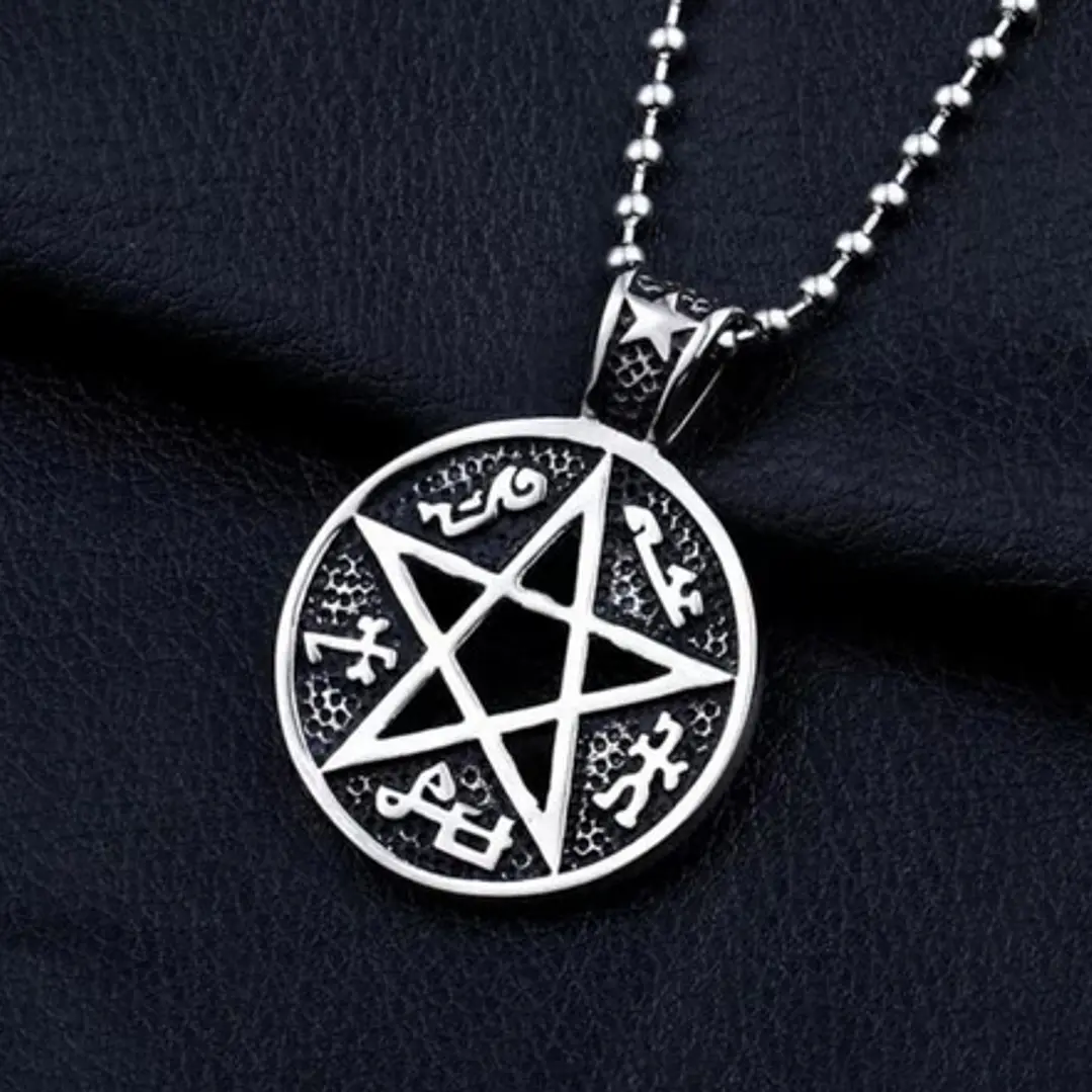 Collar Pentagrama, Acero Inoxidable, Unisex 3
