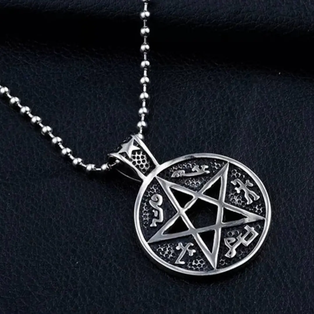 Collar Pentagrama, Acero Inoxidable, Unisex 4