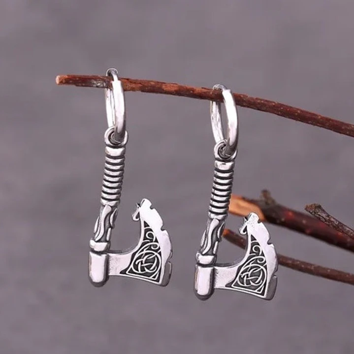 Aros Hacha Vikinga, Acero Inoxidable, Unisex 2