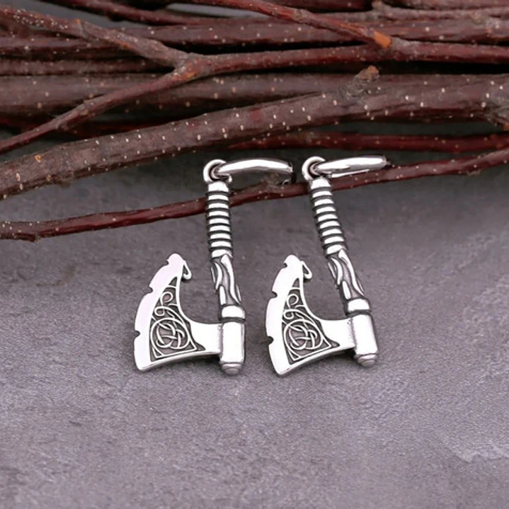 Aros Hacha Vikinga, Acero Inoxidable, Unisex 3