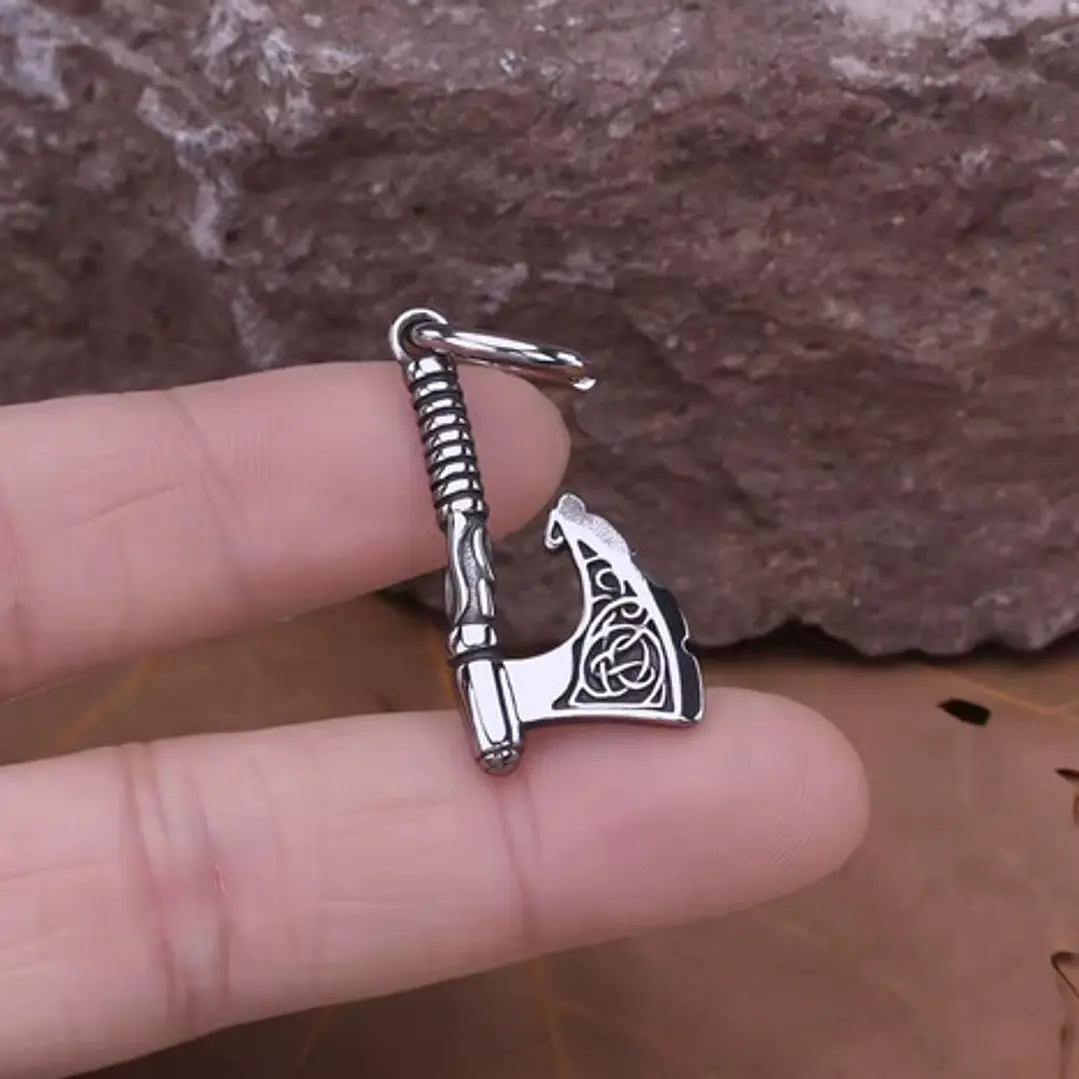 Aros Hacha Vikinga, Acero Inoxidable, Unisex 5