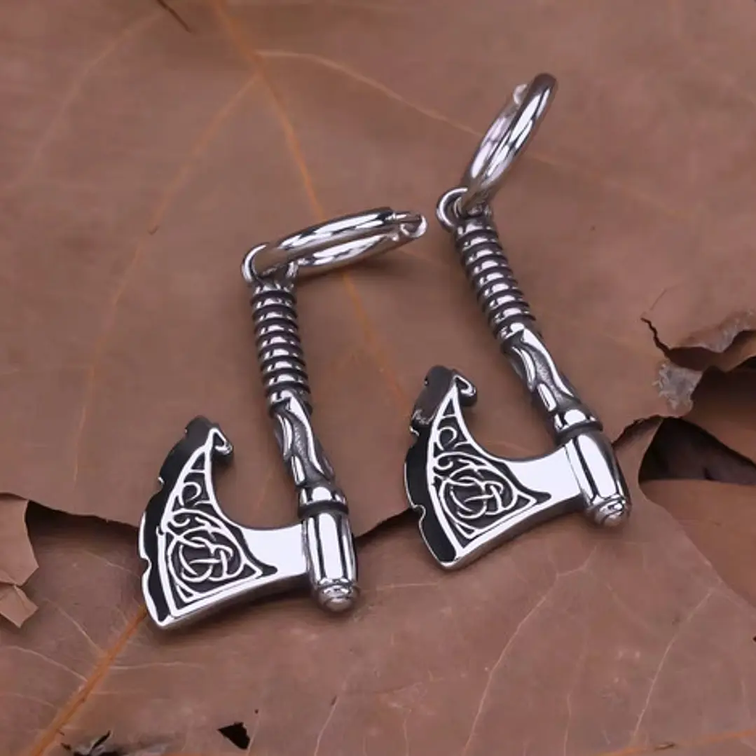 Aros Hacha Vikinga, Acero Inoxidable, Unisex 6