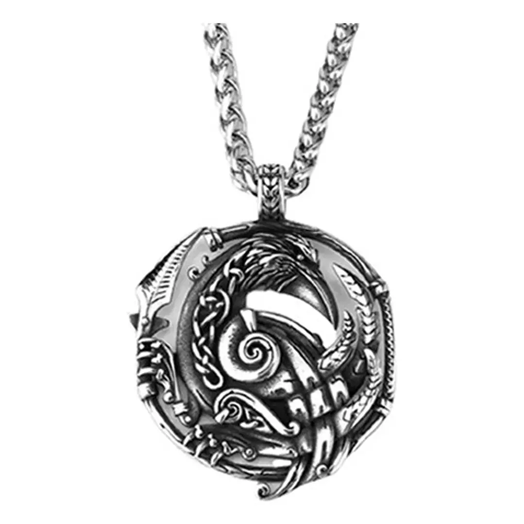 Collar Nordic Crow, Acero Inoxidable, Unisex 1