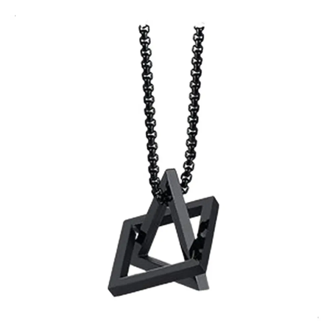 Collar Geométrico Square-triangle, Acero Inoxidable, Hombre 4