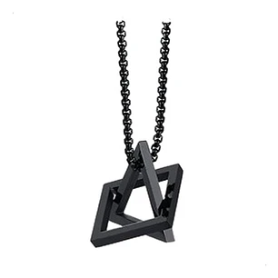 Collar Geométrico Square-triangle, Acero Inoxidable, Hombre