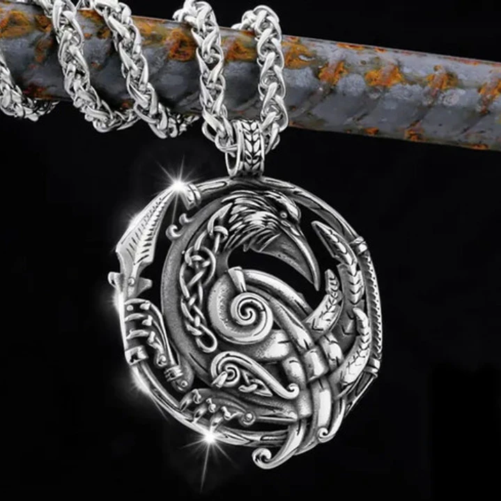 Collar Nordic Crow, Acero Inoxidable, Unisex 2